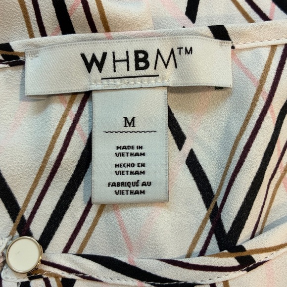 White House Black Market Geometric Blouse - Picture 6 of 7